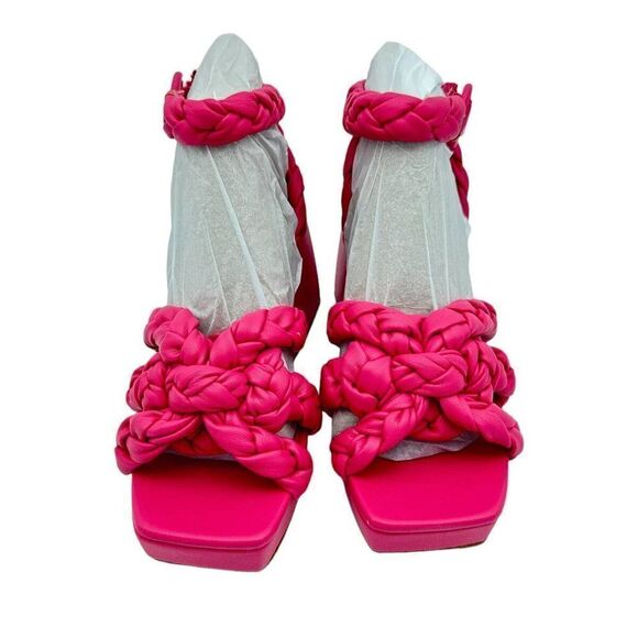 Circus NY by Sam Edelman Mable Flamingo Pink Chunky Heels Women's SZ 7M - Picture 2 of 9